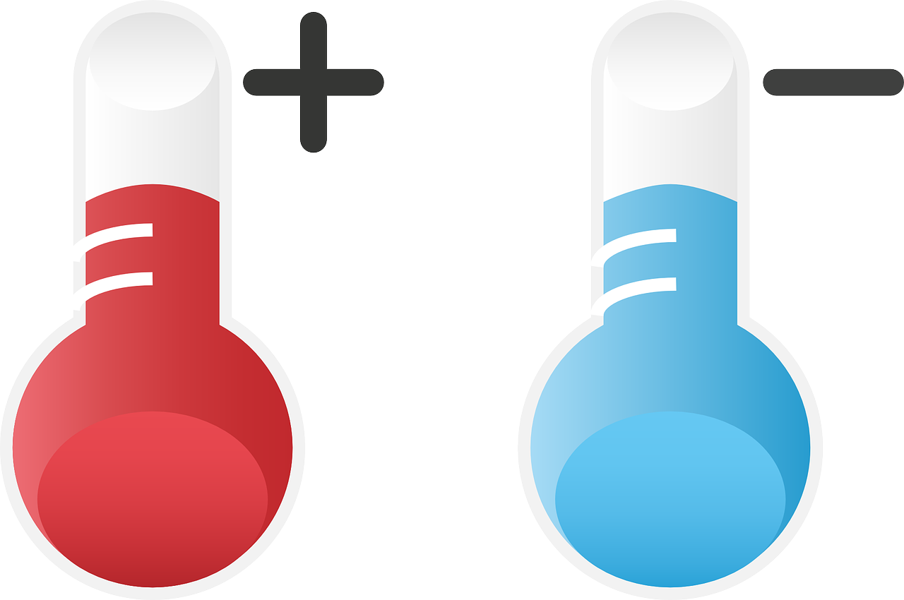 temperatures plus and minus, temperature icon