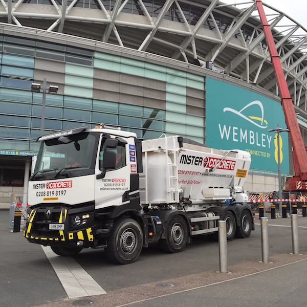 Ready mix concrete delivery in Wembley