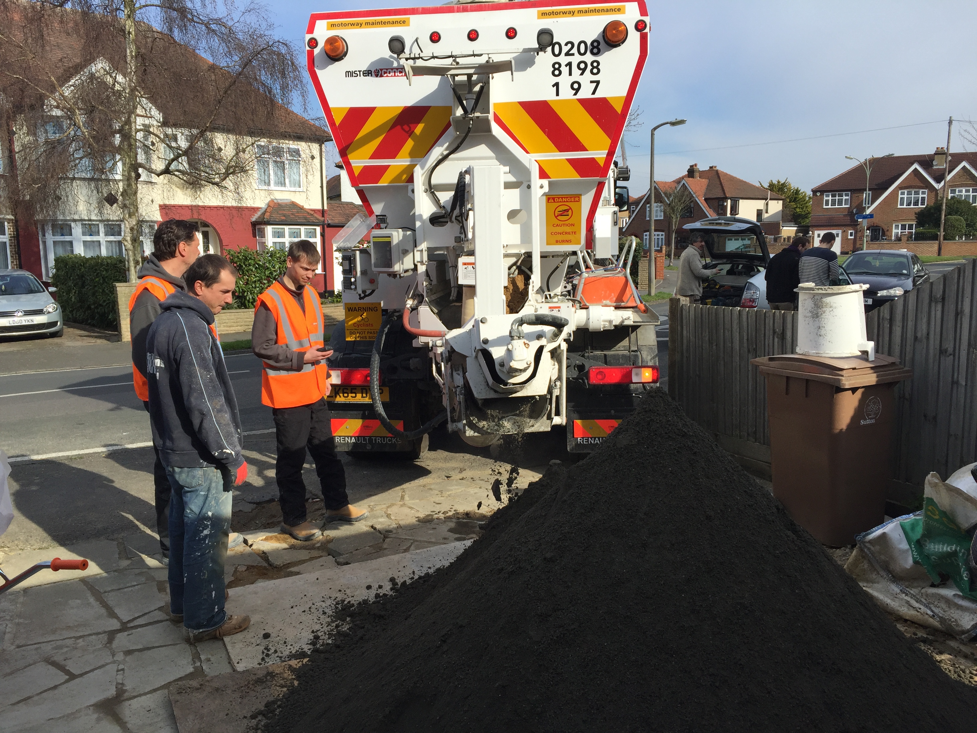 Screed delivery in Worcester park